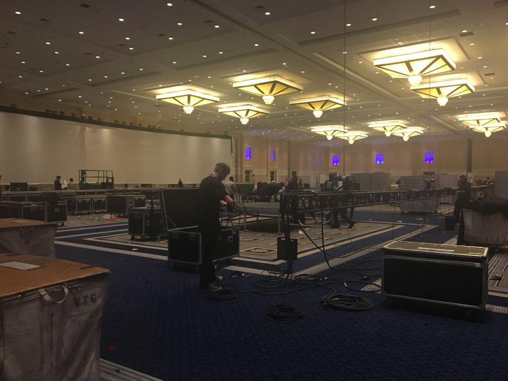 Crew working corporate event
